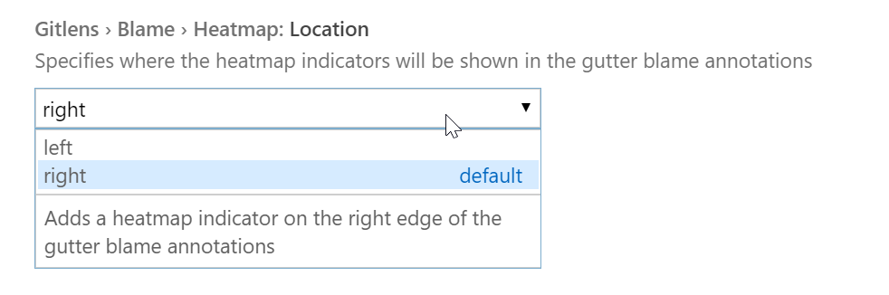 settings UI screenshot of dropdown